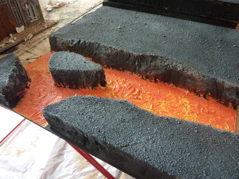 Painting the lava, finish
